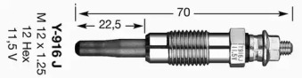 Свеча накаливания (NGK: 4454)